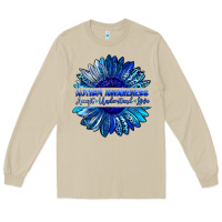 Mushroom autism awareness accept understand love blue Long Sleeve Tee - LillyAllenDesigns