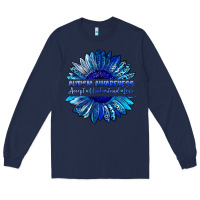 Navy autism awareness accept understand love blue Long Sleeve Tee - LillyAllenDesigns