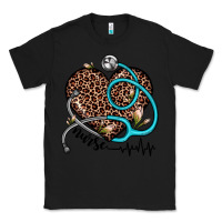 Black nurse leopard heart Classic Tee - JahusDesignShop