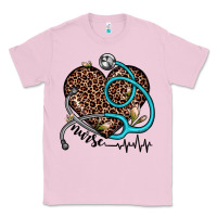 Bubblegum Pink nurse leopard heart Classic Tee - JahusDesignShop