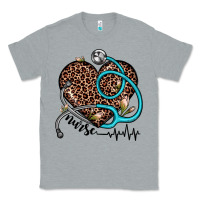 Heather Grey nurse leopard heart Classic Tee - JahusDesignShop
