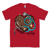 Red nurse leopard heart Classic Tee - JahusDesignShop