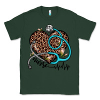 Sports Green nurse leopard heart Classic Tee - JahusDesignShop