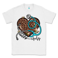 White nurse leopard heart Classic Tee - JahusDesignShop