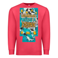 Cardinal Mama needs a drink slim can cooler mother's day Premium Sweatshirt - HowdyJamesFarm