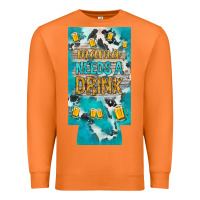 Carrot Mama needs a drink slim can cooler mother's day Premium Sweatshirt - HowdyJamesFarm