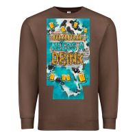 Chestnut Mama needs a drink slim can cooler mother's day Premium Sweatshirt - HowdyJamesFarm