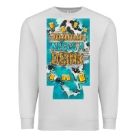 Dove Grey Mama needs a drink slim can cooler mother's day Premium Sweatshirt - HowdyJamesFarm