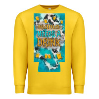 Lemon Mama needs a drink slim can cooler mother's day Premium Sweatshirt - HowdyJamesFarm