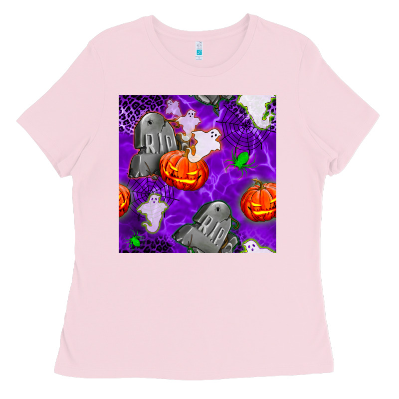 Tombstone And Ghosts Seamless Paternal Ladies Tee by BundleAndBundleShop | Teevron