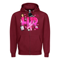 Breast Cancer Hr Human Resources Zipper Hoodie | Teevron