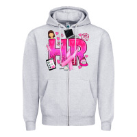 Heather Grey breast cancer hr human resources Zipper Hoodie - texasbilliewilder