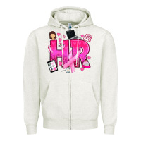 Oatmeal Heather breast cancer hr human resources Zipper Hoodie - texasbilliewilder
