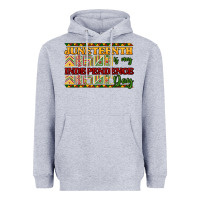 Heather Grey Juneteenth is my Independence day Heavyweight Hoodie - HowdyJamesFarm