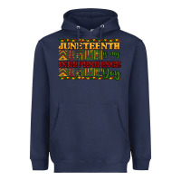 Navy Juneteenth is my Independence day Heavyweight Hoodie - HowdyJamesFarm
