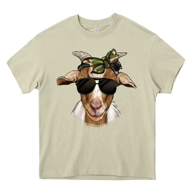 Camouflage Bandana Goat Heavy Core Tee by Jasminsmagicworld | Teevron