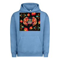 Pigment Pebble Blue sugar skull tumbler Urban Hoodie - BundleAndBundleShop