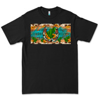 Black cactus sunflower horseshoe license plate Premium Tee - Artiststas