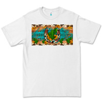 White cactus sunflower horseshoe license plate Premium Tee - Artiststas