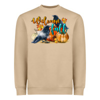 Welcome Fall With Crow Heavyweight Sweatshirt | Teevron