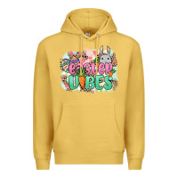 Antique Gold Easter vibes Easter Day Premium Hoodie - HowdyJamesFarm