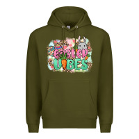 Army Green Easter vibes Easter Day Premium Hoodie - HowdyJamesFarm