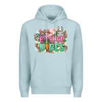 Blue Mist Easter vibes Easter Day Premium Hoodie - HowdyJamesFarm