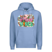 Colony Blue Easter vibes Easter Day Premium Hoodie - HowdyJamesFarm