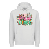 Dove Grey Easter vibes Easter Day Premium Hoodie - HowdyJamesFarm