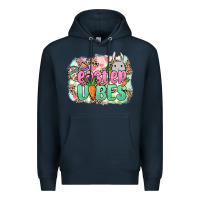 Navy Easter vibes Easter Day Premium Hoodie - HowdyJamesFarm