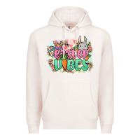 Pale Pink Easter vibes Easter Day Premium Hoodie - HowdyJamesFarm