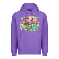 Purple Easter vibes Easter Day Premium Hoodie - HowdyJamesFarm