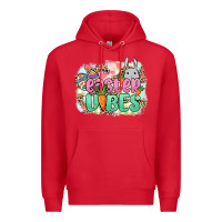 Red Easter vibes Easter Day Premium Hoodie - HowdyJamesFarm