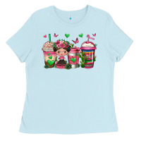 Baby Blue mexican coffee cups cafecito Ladies Tee - Jasminsmagicworld