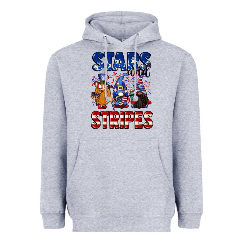 Stars And Stripes Gnomes 4th Of July Heavyweight Hoodie by CowGirlArtShop | Teevron