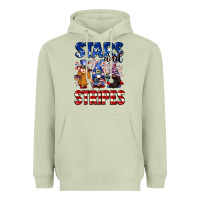 Matcha Stars and stripes gnomes 4th of july Heavyweight Hoodie - CowGirlArtShop