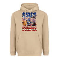 Mushroom Stars and stripes gnomes 4th of july Heavyweight Hoodie - CowGirlArtShop