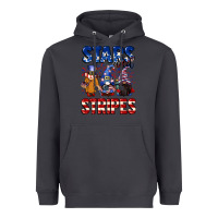 Smoke Stars and stripes gnomes 4th of july Heavyweight Hoodie - CowGirlArtShop