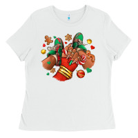 White Christmas black girl sneakers Ladies Tee - RanaPortraitStore