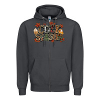 Smoke Cozy season Fall Zipper Hoodie - NancyCooperArtShop