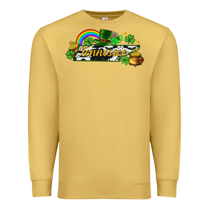 Tennessee Map St. Patrick's Premium Sweatshirt by CowGirlArtShop | Teevron