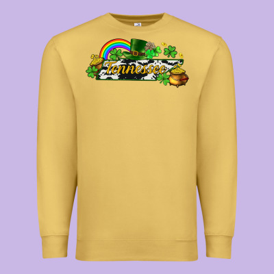Tennessee Map St. Patrick's Premium Sweatshirt Designed By Cowgirlartshop