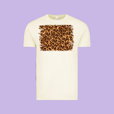 Leopard Background Vintage Tee Designed By Nancycooperartshop