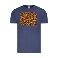 Vintage Denim leopard background Vintage Tee - NancyCooperArtShop