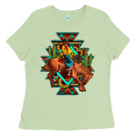 Matcha aztec rodeo cowboy Ladies Tee - JahusDesignShop