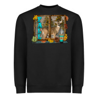 Black White Tailed Buck Fall Heavyweight Sweatshirt - LillyAllenDesigns