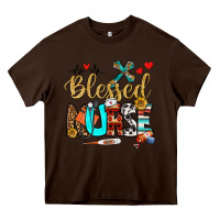 Chocolate Brown blessed nurse Heavy Core Tee - BundleAndBundleShop