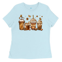 Baby Blue melanin afro coffee cups Ladies Tee - Jasminsmagicworld