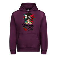 Mauve Wine mexican mamacita messy bun Urban Hoodie - BundleAndBundleShop