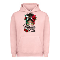 Pigment Salmon mexican mamacita messy bun Urban Hoodie - BundleAndBundleShop